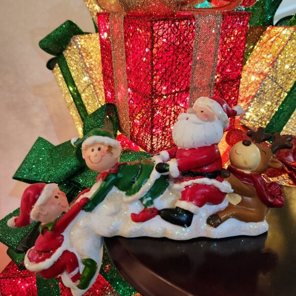 Whimsical Playful Santa And Friends Shelf Sitter Home Decor Holiday Ornament - Picture 5 of 5